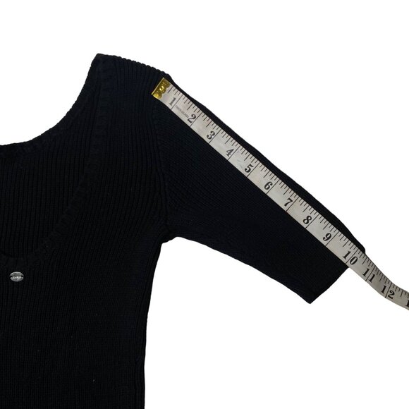 Guess Women's Black  Half Sleeve Peplum Top, size Extra Small - Picture 9 of 11